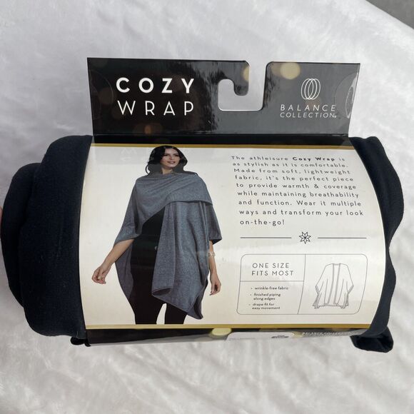 Balance Collection Cozy Wrap NWT BLK MSRP $50 Cardigan Athleisure Travel… - Picture 8 of 9